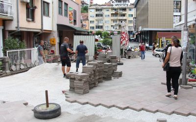 Санација платоа испред моста