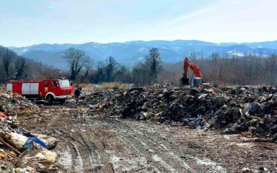 Угашен пожар на старој градској депонији