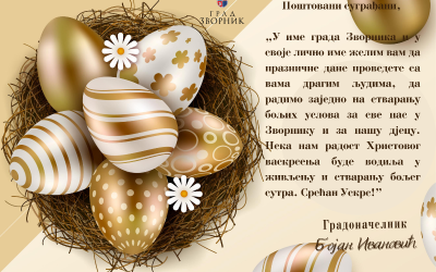 Градоначелникова честитка поводом Ускрса