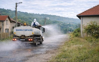 Дезинфекција улица у Табанцима и Тршићу