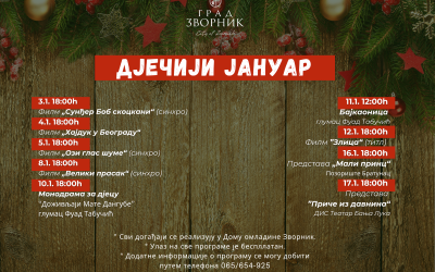 „Дјечији јануар“ од 3. до 17. јануара у Зворнику