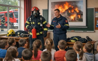 Едукативна предавања ватрогасаца за основце о заштити од пожара